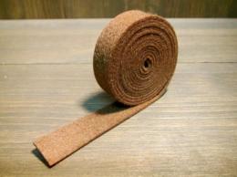 #260-63YB 鍵盤押えフェルト 茶/Key stop rail felt,brown 1.5tx15wx1.250mm