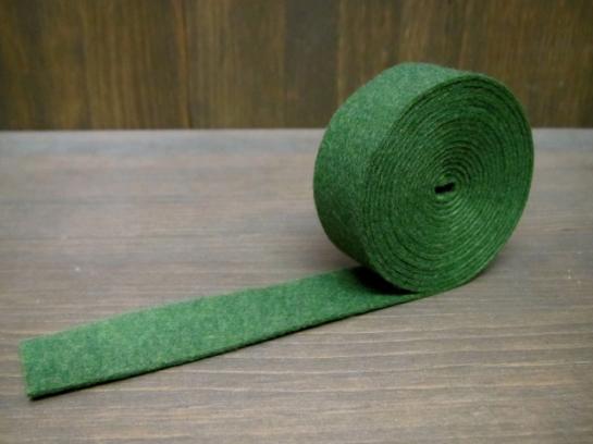 #260-63G 鍵盤押えフェルト オリーブ/Key stop rail felt, olive 1.0tx20wx1.800mm