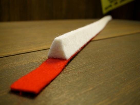 #261-18TW/L GPダンパーフェルト 3本止 ライニングフェルト付/GP damper felt,trichord w/lining felt