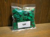 #260-34G UPレギュレチングボタンクロス緑 3tx9Φ/UP Regulating button cloth,green