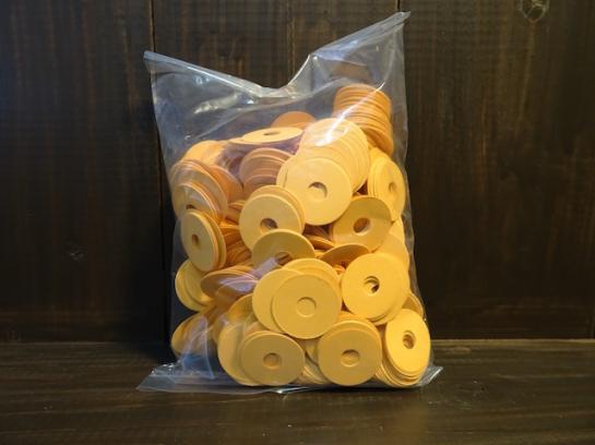 #F13-1000 紙パンチングF13(1.000枚入)/Paper punching(1.000pcs)  0.25tX20Φ オレンジ