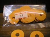 #F13 紙パンチングF13(100枚入)/Paper punching(100pcs)  0.25tX20Φ オレンジ