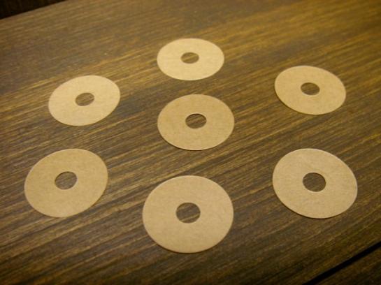 #F11 紙パンチングF11(100枚入)/Paper punching(100pcs)  0.09tX20Φ 茶