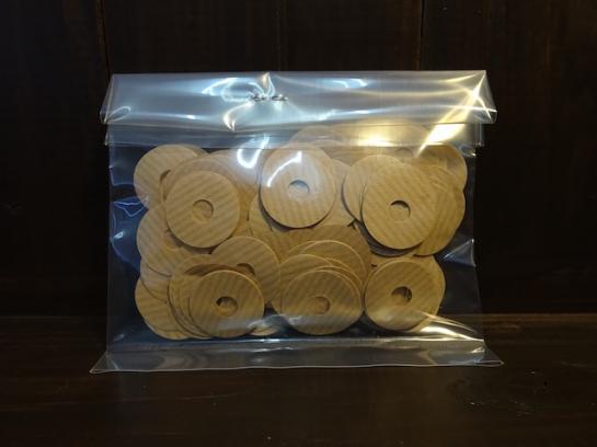 #F9-1000 紙パンチングF9(1.000枚入)/Paper punching(1.000pcs)  0.06tX20Φ 茶シマ