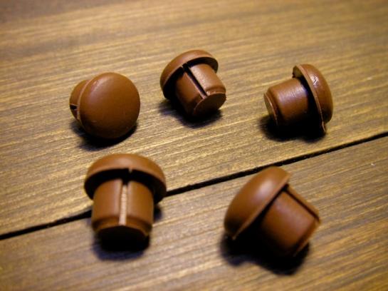 #271-19W ゴムボタン #19 茶 GP拍子木用 YAMAHA(10個入り)/Rubber button(Per 10)