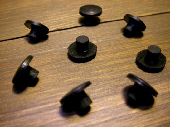 株式会社 渡辺商店 / #271-7B ゴムボタン #7 黒 口棒用(一般用)(10個入り)