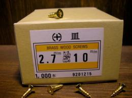 #27-10-1000 真鍮皿木ネジ/Brass flat head 2.7x10(1000pcs)