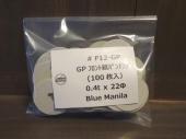 #F12-GP 紙パンチング(100枚入)0.4tx22Φ/Paper Punching(100pcs)Blue Manila