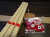 #5732-1.3A バランスパンチングクロス赤 1.3mm 粘着シール付き/Balance rail punching cloth,red 1.3mm w/adhesive tape