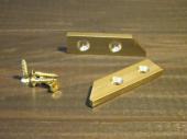 #42PLATE ナラシ定規用真鍮プレート　ネジ付/brass plate for key flat wood gauge